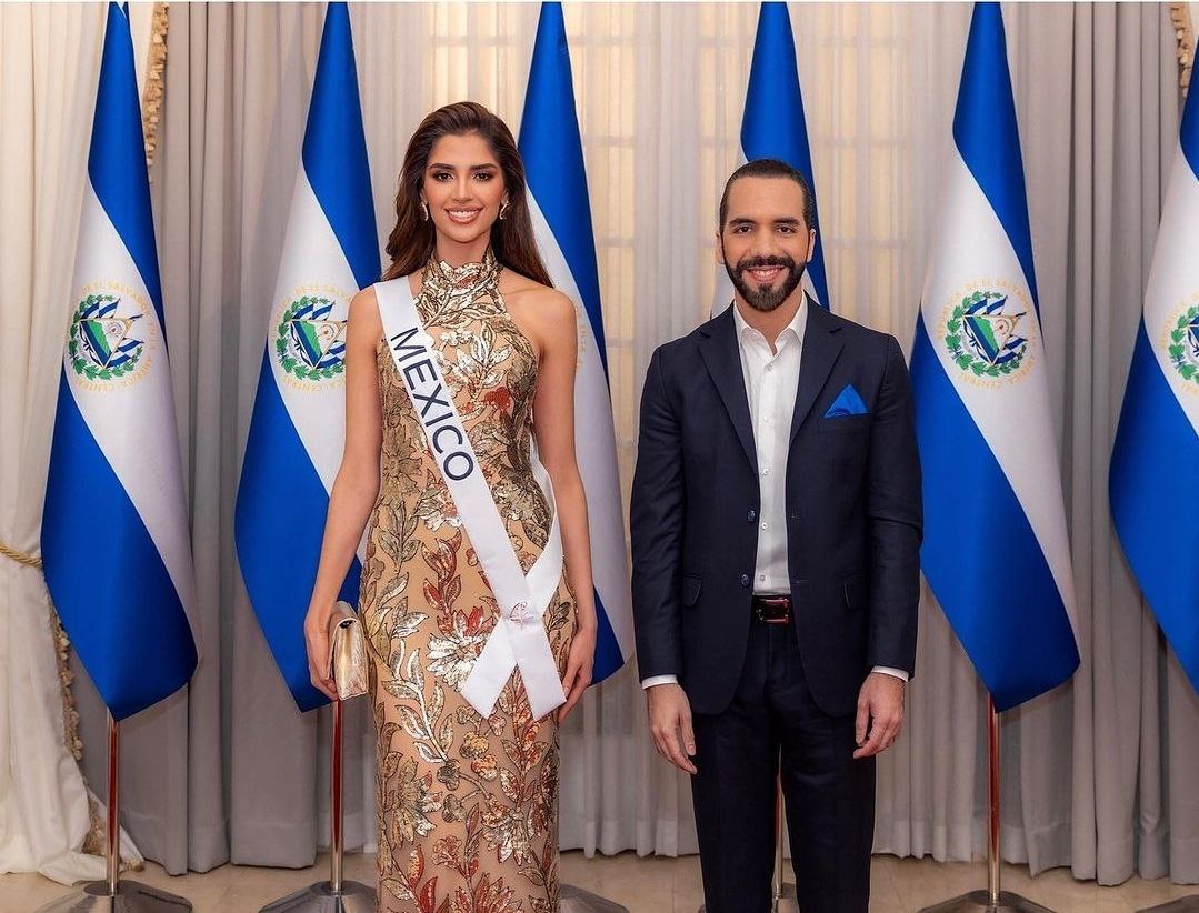 Melissa Flores Miss Universe México visita a Nayib Bukele The Perfect